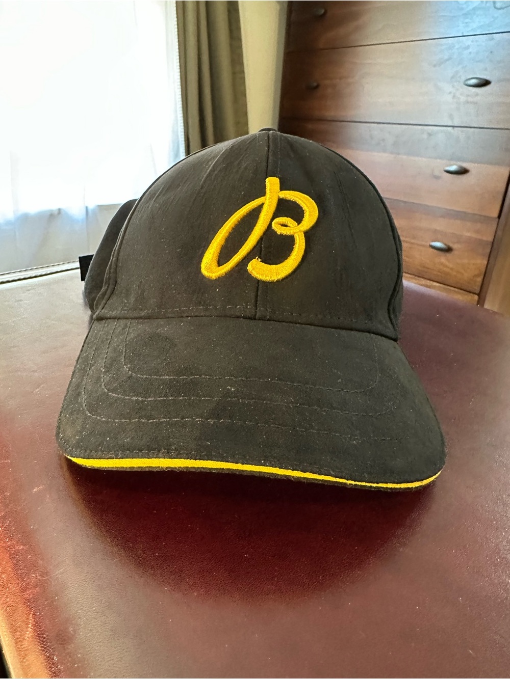 Breitling Black Yellow Logo Adjustable Baseball Cap Hat